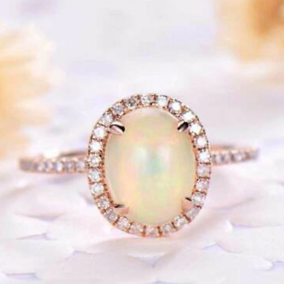 NEW Gorgeous 18k Rose Gold  Plated Fire Opal - Picture 4 of 13